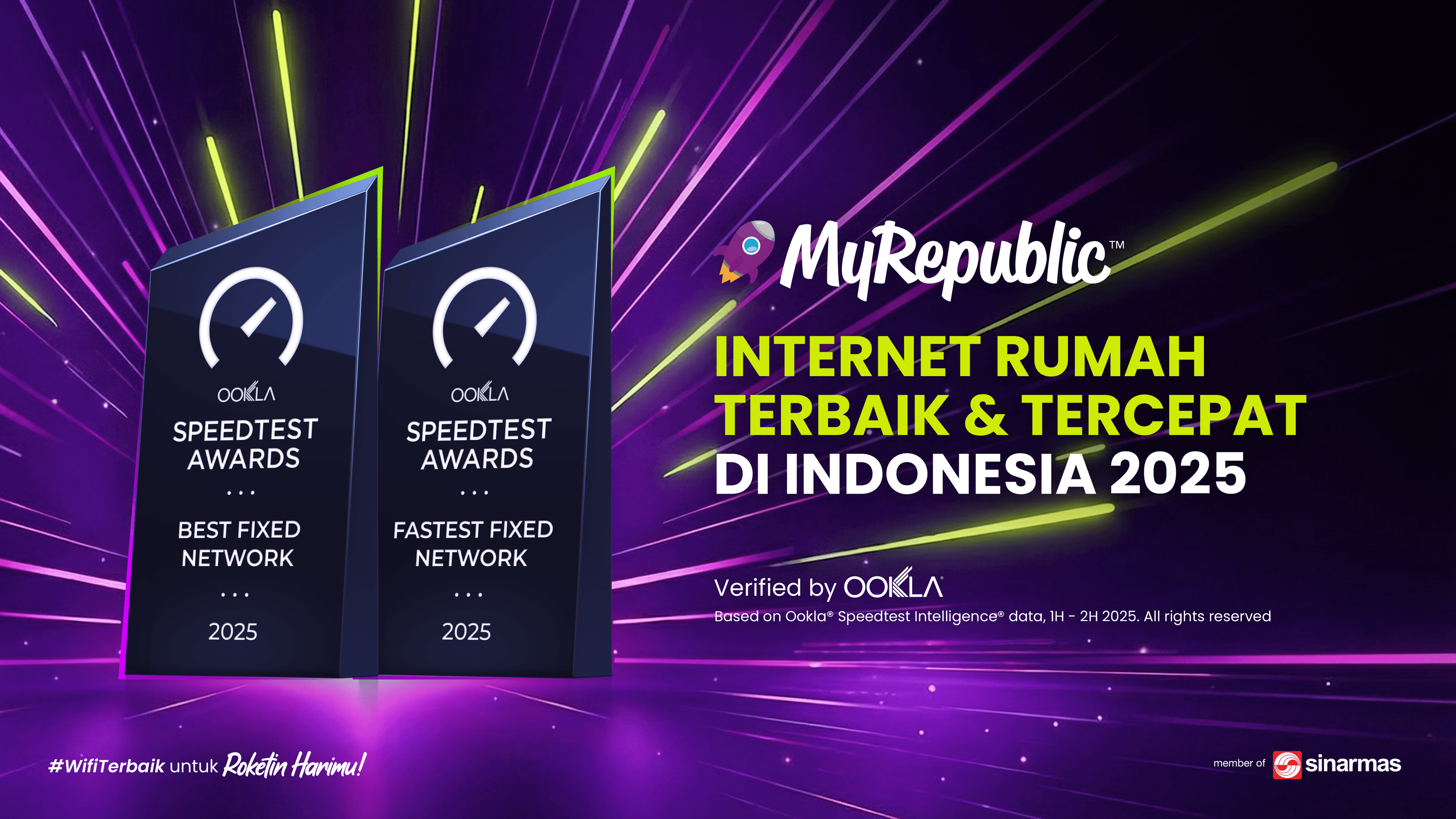 MyRepublic Indonesia Wins 2 Ookla Speedtest Awards™: Best Fastest Fixed Network in Indonesia